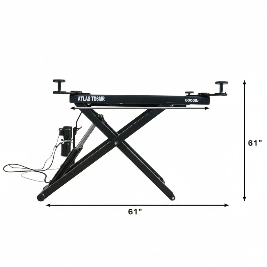 Atlas 6MR Portable Mid-Rise Scissor Lift 6000 lb. Capacity