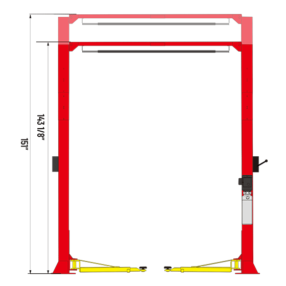 AMGO® Hydraulics OH-9 9,000 lb Clear Floor 2 Post Lift