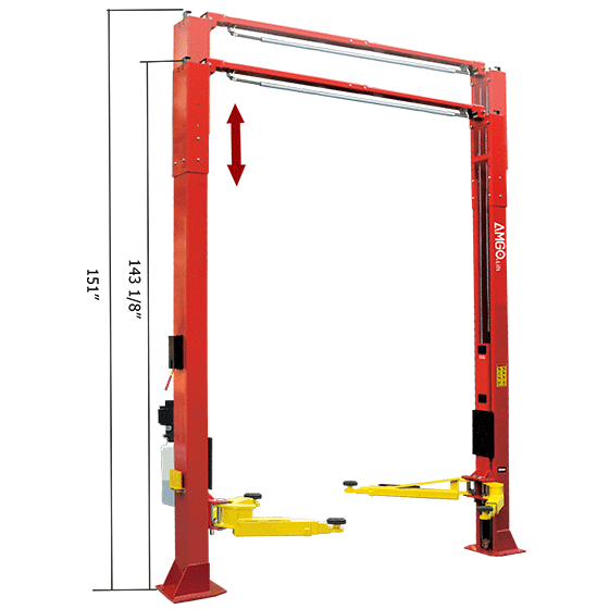 AMGO® Hydraulics OHX-10H 10,000 lb Clear Floor 2 Post Lift