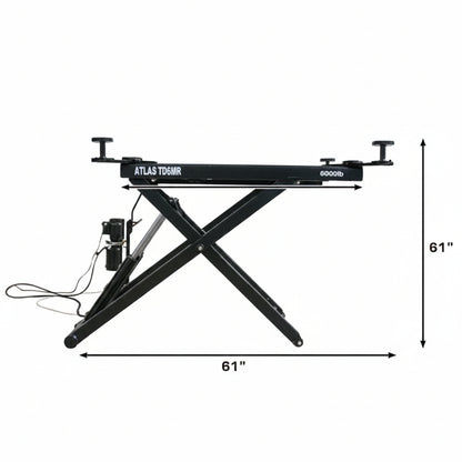 Atlas 6MR Portable Mid-Rise Scissor Lift 6000 lb. Capacity
