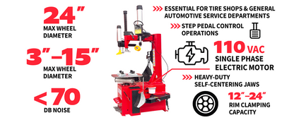 KT-T830 Wheel Clamp Tire Changer Machine