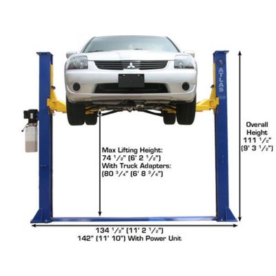 Atlas 9KBPX Baseplate 9,000 lb. Capacity 2-Post Lift