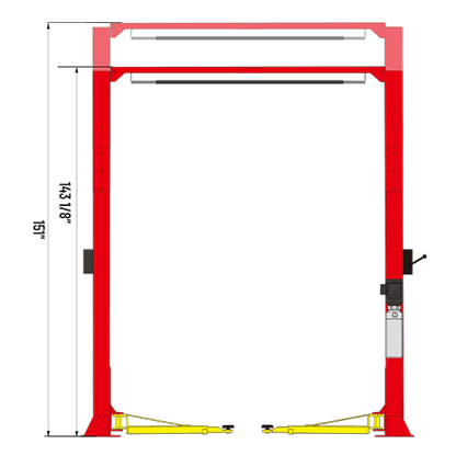 AMGO® Hydraulics OH-9 9,000 lb Clear Floor 2 Post Lift