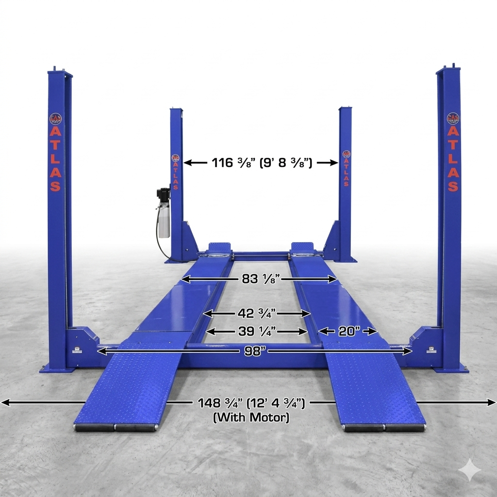 Atlas Platinum 14,000 lb Certified Alignment Lift