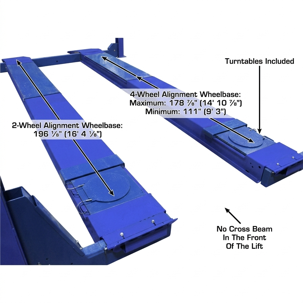 Atlas Platinum 14,000 lb Certified Alignment Lift